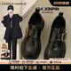 CAMILA KSENIA小皮鞋女2025新款百搭時(shí)尚夏季防滑厚底復古柔軟英倫風(fēng)軟底樂(lè )福鞋 黑色 36