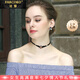 法蔻（farcoko）品牌項鏈女圓圈頸鏈choker鎖骨鏈項圈時(shí)尚飾品生日禮物送女友老婆 炫彩火焰色