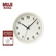 無(wú)印良品（MUJI）指針式時(shí)鐘 掛墻家用時(shí)尚現代客廳裝飾掛鐘 白色 中 直徑26.5*厚度4.4cm
