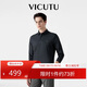 威可多（VICUTU）男士商務(wù)襯衫領(lǐng)長袖T恤VEW24161012 深藍(lán) 180/100B