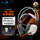西伯利亞（XIBERIA）S31 電競游戲耳機頭戴式有線(xiàn)電腦耳機 USB一鍵7.1音效飛翼頭梁 筆記本臺式機fps吃雞csgo專(zhuān)業(yè)耳麥 S31U淺咖色【一鍵7.1音效】