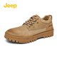 JeepJeep吉普男鞋低幫時(shí)尚休閑板鞋男士工裝鞋復古馬丁鞋 卡其色 41 