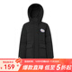 千仞崗【家族IP系列】秋冬季羽絨服親子卡通中長(cháng)款外套可拆卸連帽防寒服 魔力黑 S (160)