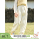 茵曼女童運(yùn)動(dòng)休閑褲子2025春秋冬新款兒童中大童寬松抗起球長(zhǎng)褲女寶寶 春秋款-杏色（4級(jí)抗起球） 150