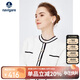 Navigare意大利小帆船針織開(kāi)衫女圓領(lǐng)小香風(fēng)短款外套2334093521 白/黑 S 