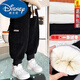 迪士尼（Disney）兒童三層加絨褲子2025冬季兒童特厚棉褲外穿工裝褲洋氣寶寶過冬款 黑色三層夾棉*御寒保暖 110 95-105CM