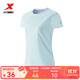 特步（XTEP）【商場(chǎng)同款】透氣速干T恤女夏新款短袖跑步上衣977228010282 微光藍 M