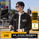 卡賓（CABBEEN）【霧面PU】男裝繡印棒球服2024春季新款寬松夾克潮流休閑外套 煤黑色01 L /175/50