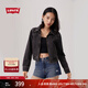 Levi's【商場同款】李維斯25年春夏新款女士短款牛仔外套001W8 煙黑色 XS