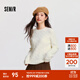 森馬（Semir）森柔毛衫|毛衣女圓領(lǐng)純色打底衫簡(jiǎn)約休閑冬季溫柔系絞花百搭 奶白10501 L