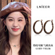 Lnieer復古豹紋港風(fēng)大圈圈耳環(huán)女2025年新款爆款高級感輕奢耳圈秋冬耳飾 3cm豹紋耳環(huán)【低調美女】