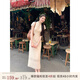 恣禾凌茜【雪映】新中式直筒改良旗袍女春夏棉麻蕾絲小個(gè)子絕美連衣裙 素錦流云 旗袍連衣裙常規版 推薦身高160cm以上 現貨 XS 80-90斤