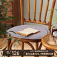 陽(yáng)春小鎮（April Town）家用餐廳椅墊紅木方椅坐墊凳子坐墊復古印花方坐墊書(shū)桌椅墊椅墊 紫灰色M421M424 45CM*45CM