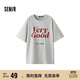 森馬（Semir）短袖T恤女中長款寬松字母潮流個(gè)性2025夏季吸濕速干109325100040
