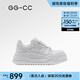 GG-CC【鞠婧祎同款】厚底板鞋2025新款做舊設(shè)計(jì)感增高休閑女鞋G25U5338 白色 36