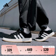 adidas「面包鞋」GRAND COURT BASE 00s休閑低幫板鞋男女阿迪達斯   黑色/白色/樹(shù)脂黃   42