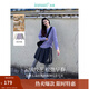 茵曼（INMAN）毛衣女裝慵懶風(fēng)軟糯絞花2025春秋新款圓領(lǐng)落肩針織衫 淺紫色 M
