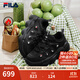 斐樂(lè )（FILA）官方女鞋豌豆加絨鞋老爹鞋2025冬季新款休閑厚底運動(dòng)鞋 黑-BK 37.5