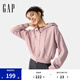 Gap女裝2025春季新款抽繩拉鏈連帽衛(wèi)衣純色寬松休閑短外套725754 粉色 L (170/88A)亞洲尺碼