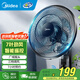 美的（Midea）電風(fēng)扇商用壁扇壁掛式風(fēng)扇工業(yè)工程扇家用搖頭轉(zhuǎn)頁扇餐廳客廳安靜低音 FWA35WAR【七葉遙控 行業(yè)TOP】 家用壁掛式
