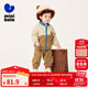 迷你巴拉長(cháng)袖套裝男女童寶寶柔軟抗靜電溫暖搖粒絨萌趣【凈電絨】 卡其50624 110 cm