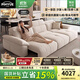 品悅君和沙發(fā) 雪尼爾沙發(fā)床兩用電動(dòng)沙發(fā)客廳伸縮零靠墻功能沙發(fā)布藝沙發(fā) 2.75米三人位全電動(dòng)【遙控伸縮】 旗艦版乳膠+紫羅蘭+高密度海綿