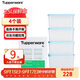 特百惠（Tupperware）冷凍2.5L*4保鮮盒食品級冰箱儲物密封收納盒肉類(lèi)速凍速解 馬卡藍