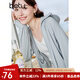 百圖betu女裝夏季時(shí)尚女士防曬衣防紫外線冰絲薄透氣防曬服女2306T68 淺灰 M