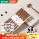 雙槍百年齡雞翅木筷子家用高檔新款防霉防滑木質(zhì)長(cháng)筷子10雙裝