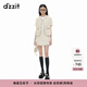 DZZIT地素短外套2024秋季新款都市感粗花呢小香風(fēng)上衣女 米白色 M