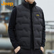 吉普（JEEP）美國(guó)正品立領(lǐng)羽絨服馬甲男士秋冬季厚款大碼保暖無(wú)袖外穿背心外套 黑色 【官方正品】 XL 【適合145斤左右】