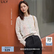 LILY秋裝新款女裝綿羊毛軟糯氛圍感氣質(zhì)寬松休閑針織衫毛衣女 604米白 M