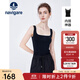 Navigare意大利小帆船女士吊帶衫百搭背心夏季無(wú)袖內搭修身針織打底衫女 暗夜黑/白 L