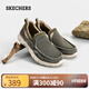 斯凱奇（Skechers）夏季男鞋休閑鞋百搭時(shí)尚帆布鞋舒適復古一腳蹬 橄欖綠-465 41 (260mm)