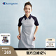 Champion冠軍插肩袖Polo領(lǐng)連衣裙2025春季新款潮牌短裙撞色修身 灰色 XL