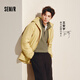 森馬（Semir）王安宇同款棉服男發(fā)熱科技棉外套三防保暖棉衣25新款冬裝連帽上衣 深土黃30836 L