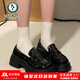 啄木鳥(niǎo)黑色秋季樂(lè )福鞋女2025年新款厚底百搭休閑單鞋配裙子英倫風(fēng)小皮鞋 黑色 37 (235mm)