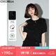 COCOBELLA[璀璨星河]手工燙鉆短袖T恤女寬松舒適棉感上衣TS3010 星空黑 XL