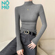 NOMe半高領(lǐng)打底衫女2026新款春秋冬內搭修身緊身打底長(cháng)袖 深灰色 M