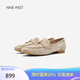 NINE WEST/玖熙反絨流蘇樂福鞋女女鞋復(fù)古百搭單鞋 NF538025SK 杏色36