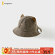 童泰（TONGTAI）寶寶帽子兒童盆帽男童燈芯絨漁夫帽女童純棉遮陽(yáng)帽0-3歲棕色50cm