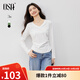 歐莎（OSA）【簡(jiǎn)約小白T】v領(lǐng)短袖t恤女2025年秋新款大碼巨顯瘦上衣正肩薄款 白色A XL