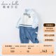 戴維貝拉（DAVE＆BELLA）嬰兒衣服男寶寶連體衣新生兒洋氣爬服2024秋裝外出哈衣