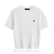POLO SPORT美國(guó)保羅夏裝女士短袖針織衫柔軟舒適圓領(lǐng)休閑寬松大碼時(shí)尚毛衣 白色 L 建議110-120斤