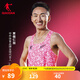 喬丹飛影馬拉松背心男女透氣速干跑步運動(dòng)背心賈俄仁加李美珍同款 熒光飛影粉印花-男 L