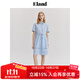ELAND衣戀襯衫短袖連衣裙女收腰顯瘦休閑A字短裙夏季新款 淺藍(lán)色(51)L/Blue M 165