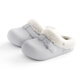 樸西2025時(shí)尚新款博肯棉拖鞋女厚底軟彈保暖加絨防滑防水棉拖鞋情侶款 淺米灰 【防污耐臟】 40-41 【適合39-40】