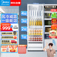 美的（Midea）展示柜商用228升風(fēng)冷減霜冷藏保鮮立式單門(mén)透明玻璃門(mén)陳列柜商超便利店啤酒飲料柜留樣柜ML-226DGE