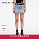 MISS SIXTY2025夏季新款牛仔短褲女配腰帶裙褲復古顯高顯瘦設計感 淺藍 M