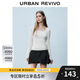 UR2025春季新款女裝假兩件撞色拼接設(shè)計感針織衫UYY950015 本白 M